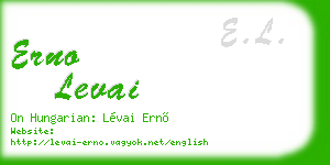 erno levai business card